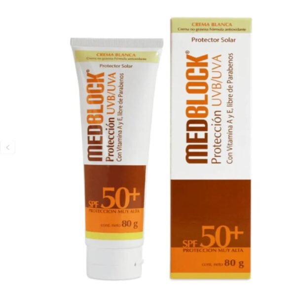 MEDBLOCK SPF 50+ X 80G CREMA BLANCA MEDBLOCK SPF 50+ X 80G CREMA BLANCA
