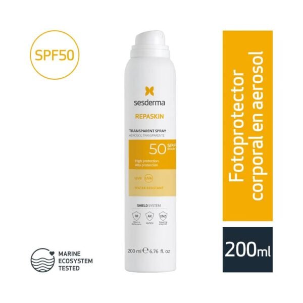 REPASKIN AEROSOL TRANSPARENTE SPF50 X 200ml